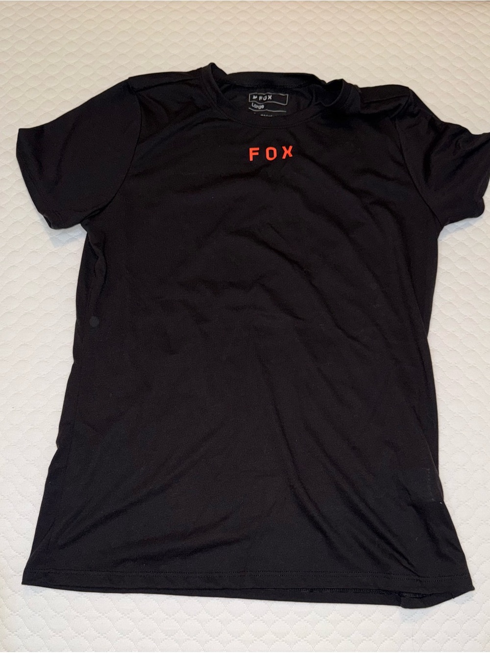 FOX Women’s Black Short-Sleeve Performance Tee with Red Logo